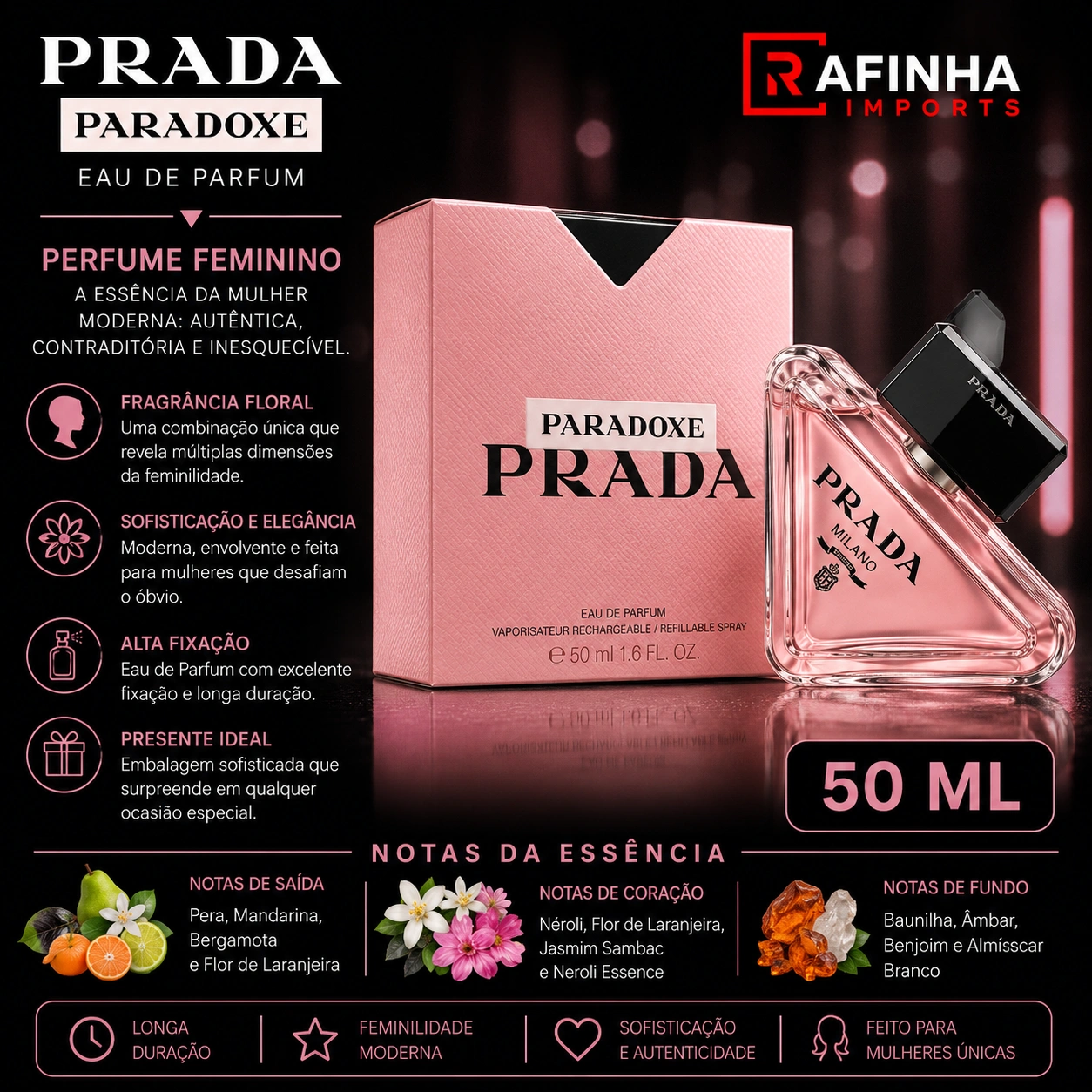 Perfume Prada Paradoxe 50ml | Rafinha Imports