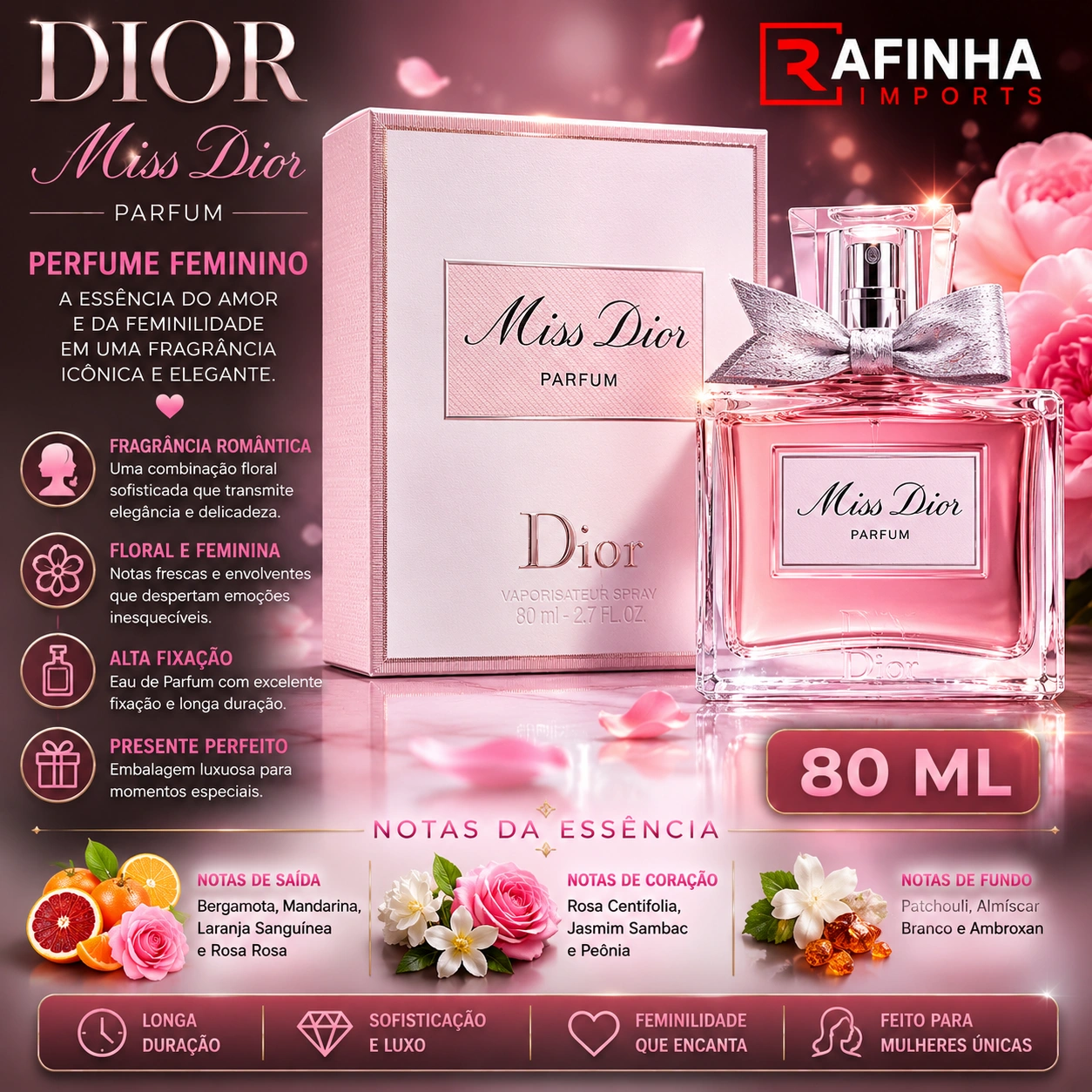 Perfume Dior Miss Dior 80ml | Rafinha Imports